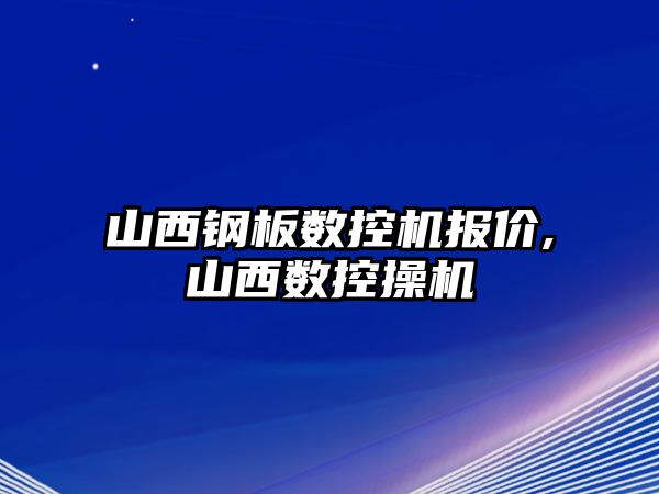 山西鋼板數控機報價,山西數控操機