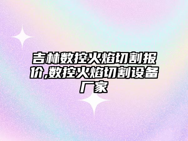 吉林數控火焰切割報價,數控火焰切割設備廠家