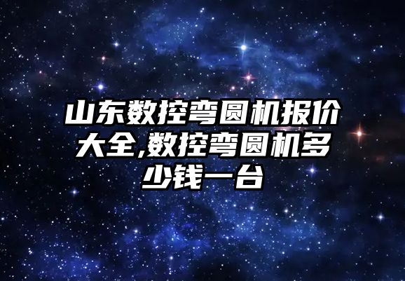 山東數控彎圓機報價大全,數控彎圓機多少錢一臺