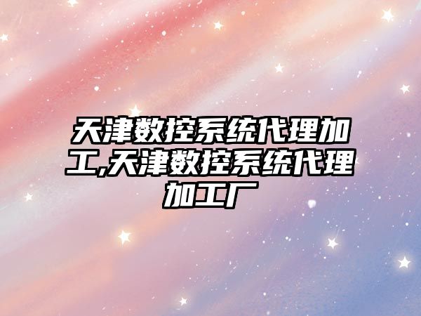 天津數控系統代理加工,天津數控系統代理加工廠