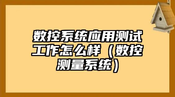 數(shù)控系統(tǒng)應(yīng)用測(cè)試工作怎么樣（數(shù)控測(cè)量系統(tǒng)）