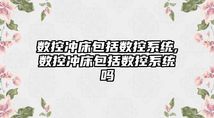 數控沖床包括數控系統,數控沖床包括數控系統嗎