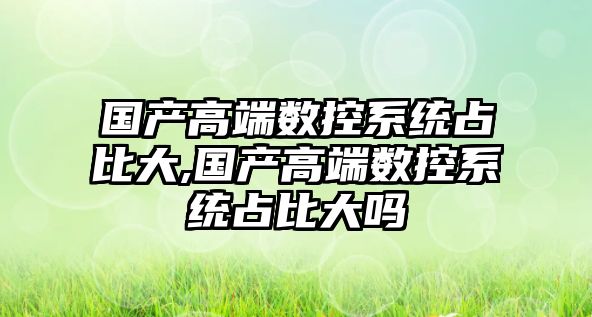 國產高端數控系統占比大,國產高端數控系統占比大嗎