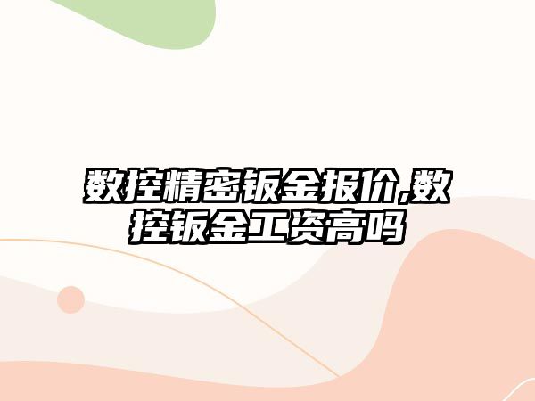 數(shù)控精密鈑金報價,數(shù)控鈑金工資高嗎