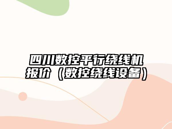 四川數控平行繞線機報價（數控繞線設備）