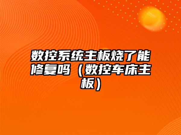 數控系統主板燒了能修復嗎（數控車床主板）