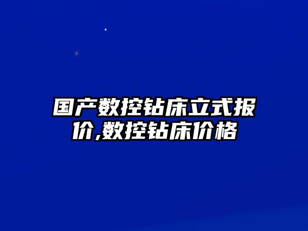 國產數控鉆床立式報價,數控鉆床價格