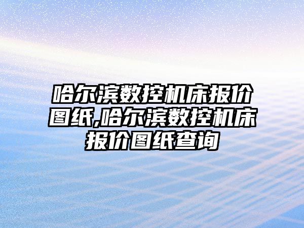 哈爾濱數(shù)控機床報價圖紙,哈爾濱數(shù)控機床報價圖紙查詢