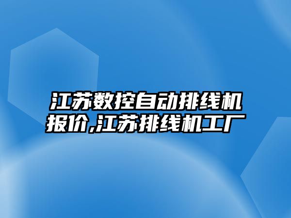 江蘇數控自動排線機報價,江蘇排線機工廠