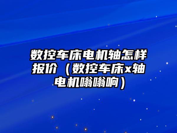 數控車床電機軸怎樣報價（數控車床x軸電機嗡嗡響）