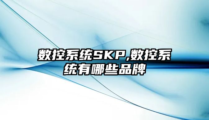 數控系統SKP,數控系統有哪些品牌