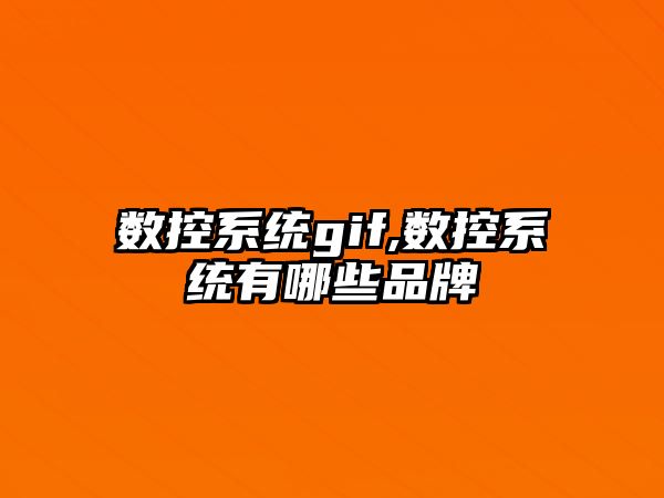 數控系統gif,數控系統有哪些品牌