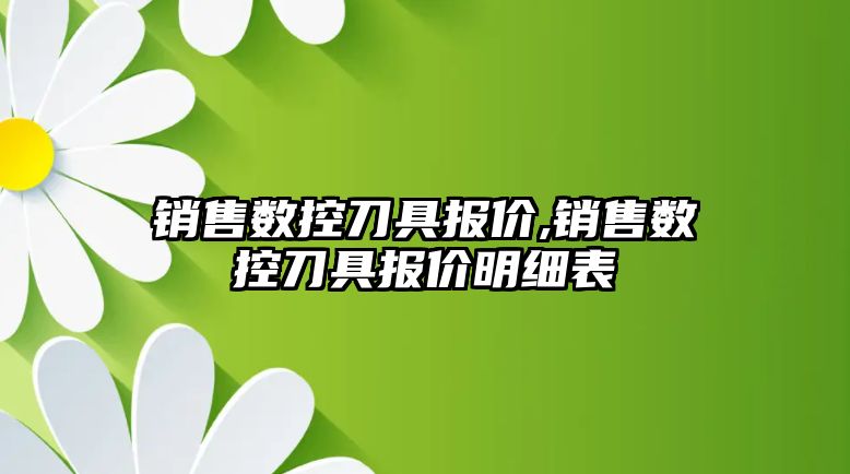 銷售數控刀具報價,銷售數控刀具報價明細表