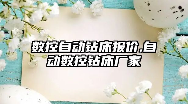 數(shù)控自動鉆床報價,自動數(shù)控鉆床廠家