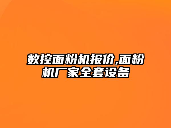 數控面粉機報價,面粉機廠家全套設備