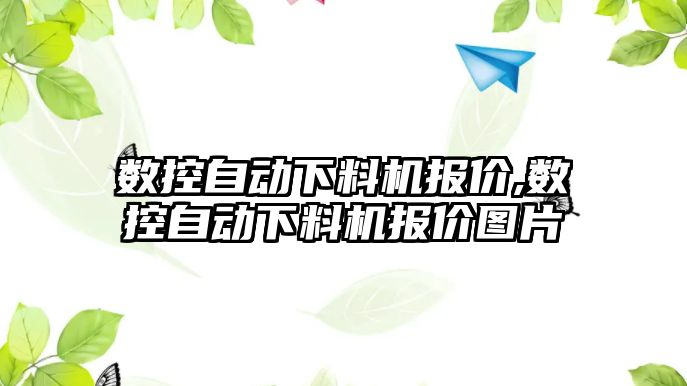 數控自動下料機報價,數控自動下料機報價圖片