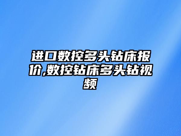 進口數控多頭鉆床報價,數控鉆床多頭鉆視頻