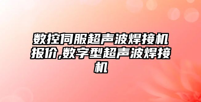 數(shù)控伺服超聲波焊接機報價,數(shù)字型超聲波焊接機