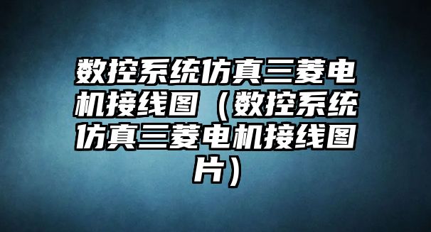 數(shù)控系統(tǒng)仿真三菱電機接線圖（數(shù)控系統(tǒng)仿真三菱電機接線圖片）