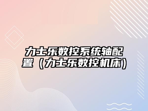 力士樂數(shù)控系統(tǒng)軸配置（力士樂數(shù)控機床）