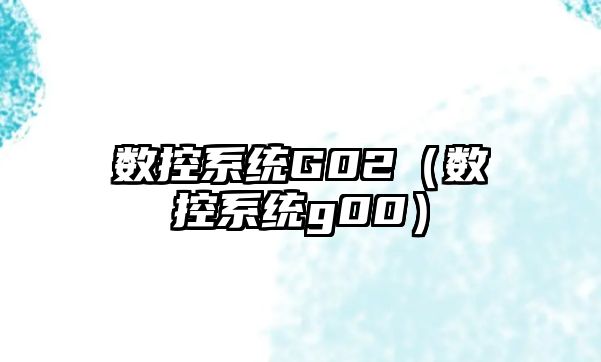 數(shù)控系統(tǒng)G02（數(shù)控系統(tǒng)g00）