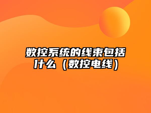 數控系統的線束包括什么（數控電線）