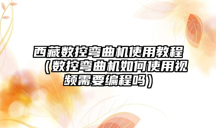 西藏數控彎曲機使用教程（數控彎曲機如何使用視頻需要編程嗎）